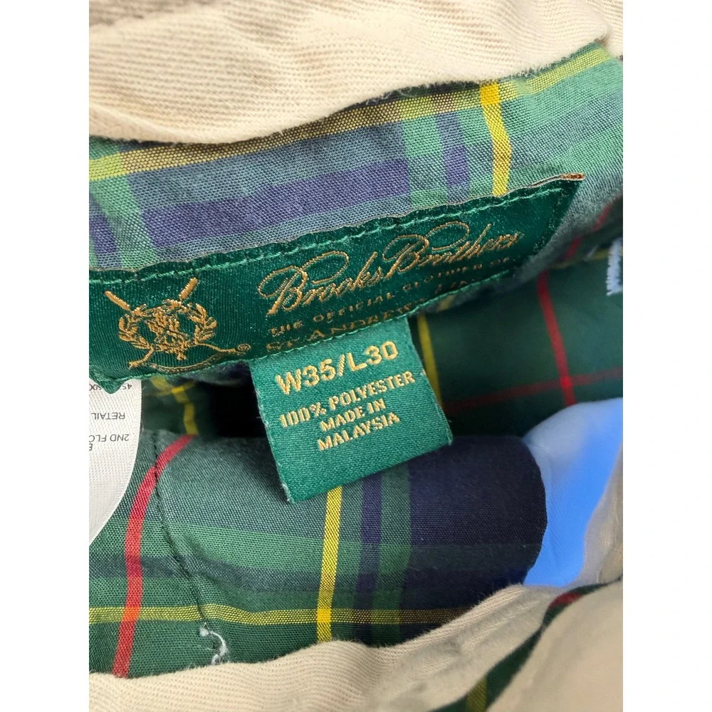 Brooks Brothers St Andrews Links Golf Pants Mens 35x30 Light Blue Trousers